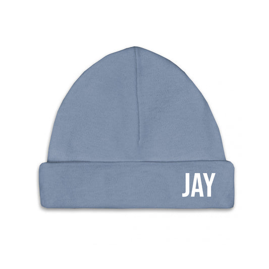 Gepersonaliseerd Baby Mutsje Grey/Blue