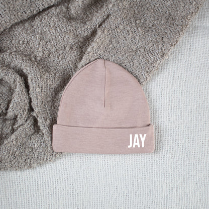 Personalized Baby Hat Pink Stone