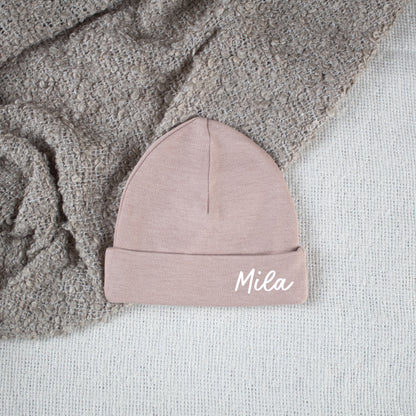 Personalized Baby Hat Pink Stone