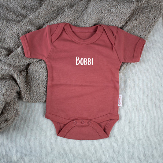 Baby Romper With Name Copper