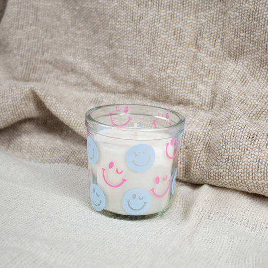 Smiley Candle White