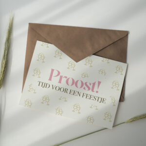 Wenskaart Proost Tijd Voor Een Feestje